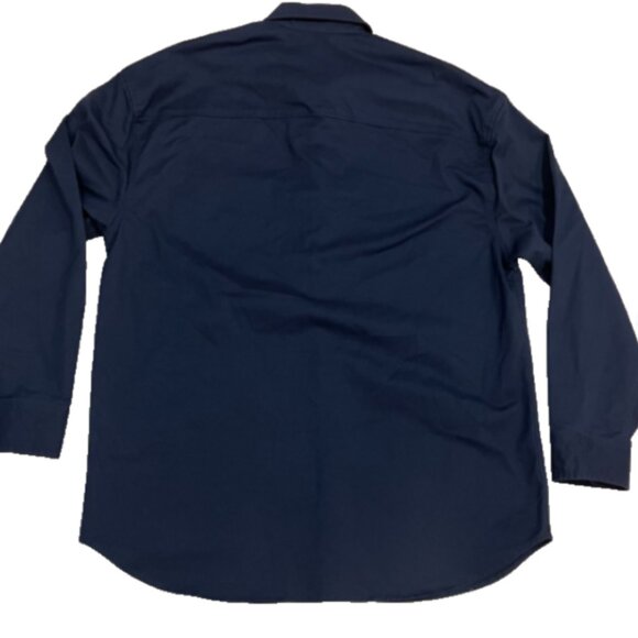 Mode of One Mens Relaxed Fit Button Down Twill Shirt Caspian Waters Color Size S - Picture 7 of 11